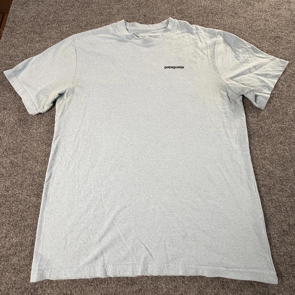 Patagonia Mens Responsibili-Tee Short‎ Sleeve T-Shirt Blue Medium #857